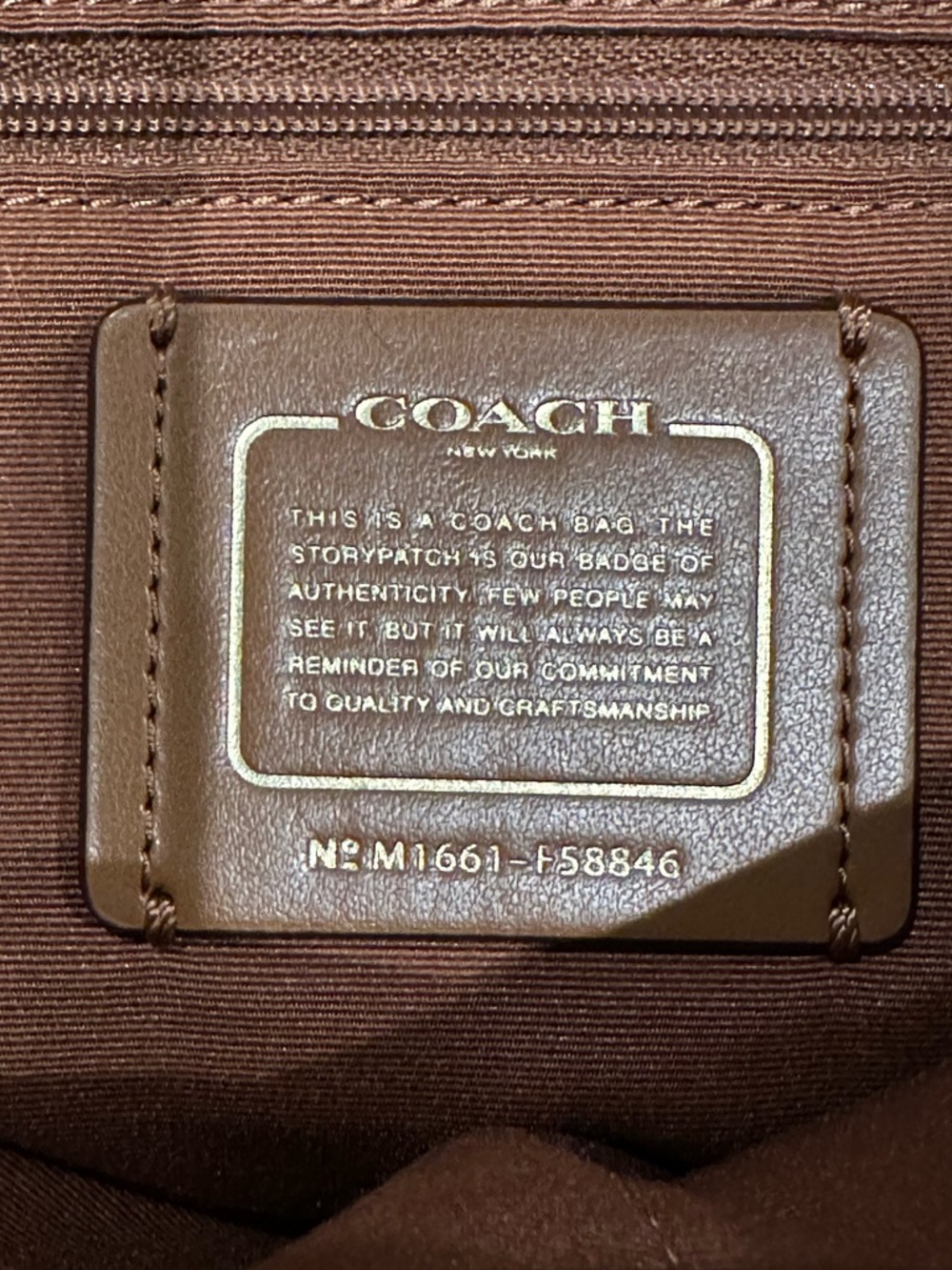 Coach City Zip Tote Saddle Brown Pebbled Leather Shoulder Bag - Picture 9 of 12